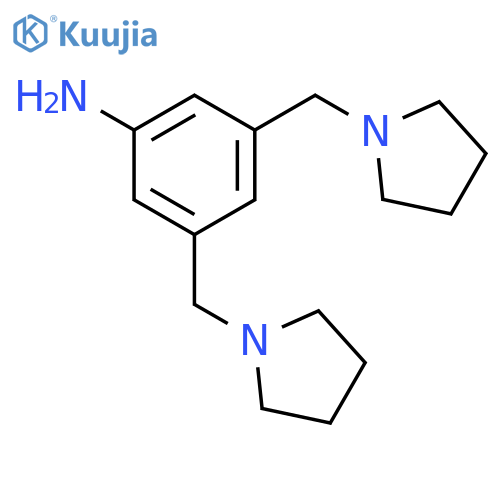 Benzenamine, 3,5-bis(1-pyrrolidinylmethyl)- structure