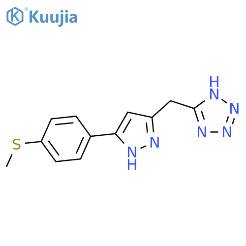 1H-Tetrazole, 5-[[5-[4-(methylthio)phenyl]-1H-pyrazol-3-yl]methyl]- structure