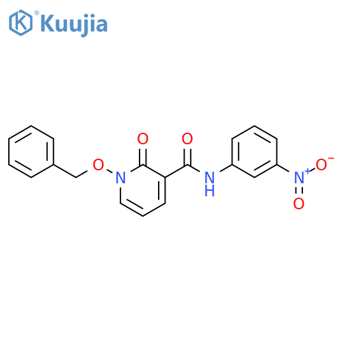 1-(benzyloxy)-N-(3-nitrophenyl)-2-oxo-1,2-dihydropyridine-3-carboxamide structure