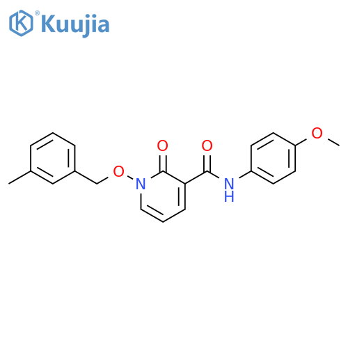 N-(4-methoxyphenyl)-1-(3-methylphenyl)methoxy-2-oxo-1,2-dihydropyridine-3-carboxamide structure