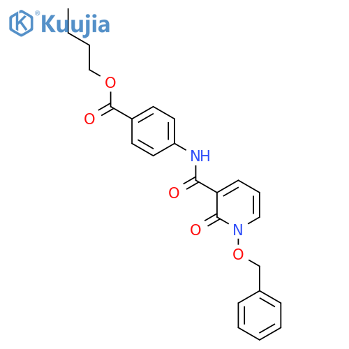butyl 4-1-(benzyloxy)-2-oxo-1,2-dihydropyridine-3-amidobenzoate structure