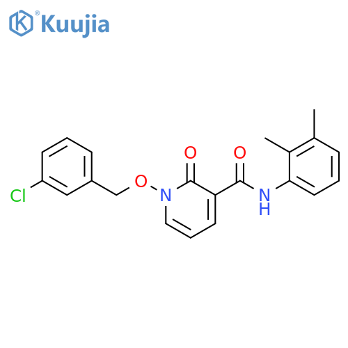 1-(3-chlorophenyl)methoxy-N-(2,3-dimethylphenyl)-2-oxo-1,2-dihydropyridine-3-carboxamide structure