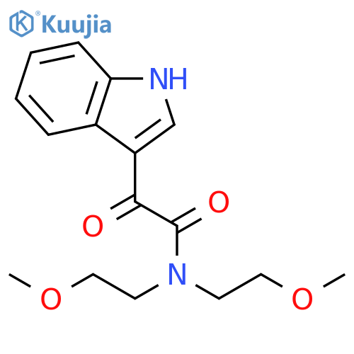 2-(1H-indol-3-yl)-N,N-bis(2-methoxyethyl)-2-oxoacetamide structure