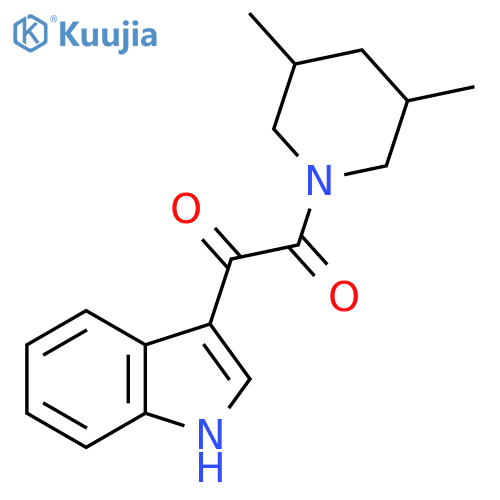 1-(3,5-dimethylpiperidin-1-yl)-2-(1H-indol-3-yl)ethane-1,2-dione structure