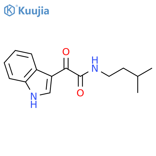 2-(1H-indol-3-yl)-N-(3-methylbutyl)-2-oxoacetamide structure