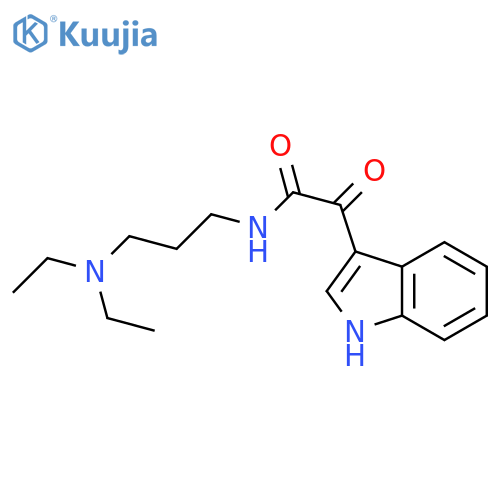N-3-(diethylamino)propyl-2-(1H-indol-3-yl)-2-oxoacetamide structure