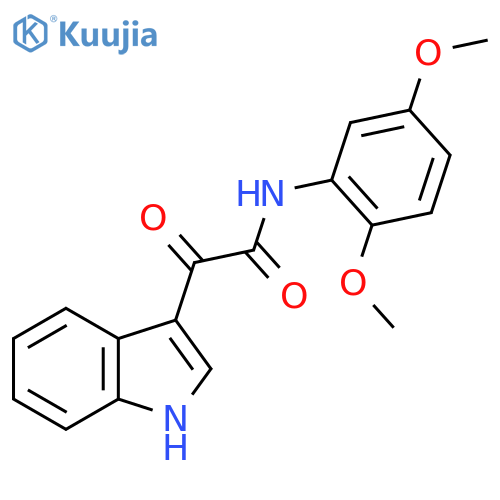 N-(2,5-dimethoxyphenyl)-2-(1H-indol-3-yl)-2-oxoacetamide structure