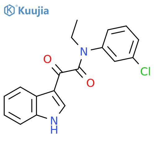 N-(3-chlorophenyl)-N-ethyl-2-(1H-indol-3-yl)-2-oxoacetamide structure
