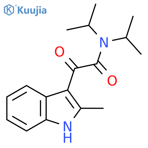 2-(2-methyl-1H-indol-3-yl)-2-oxo-N,N-bis(propan-2-yl)acetamide structure
