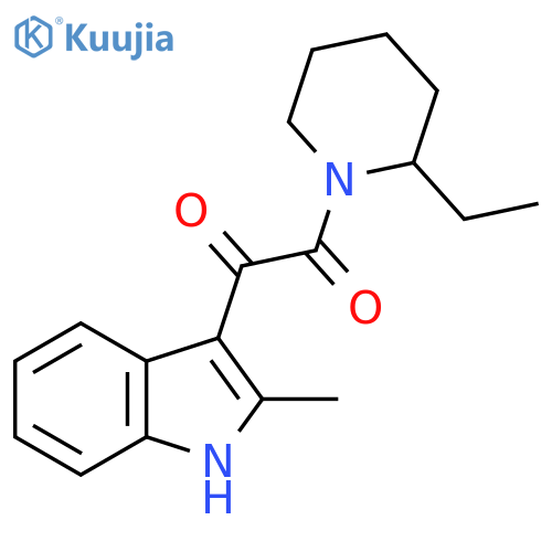 1-(2-ethylpiperidin-1-yl)-2-(2-methyl-1H-indol-3-yl)ethane-1,2-dione structure
