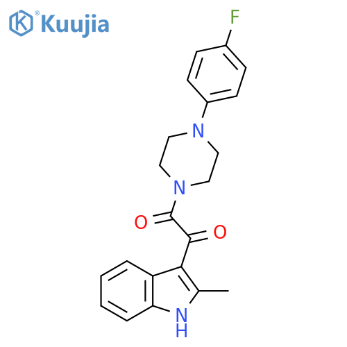 1-4-(4-fluorophenyl)piperazin-1-yl-2-(2-methyl-1H-indol-3-yl)ethane-1,2-dione structure