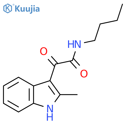 N-butyl-2-(2-methyl-1H-indol-3-yl)-2-oxoacetamide structure