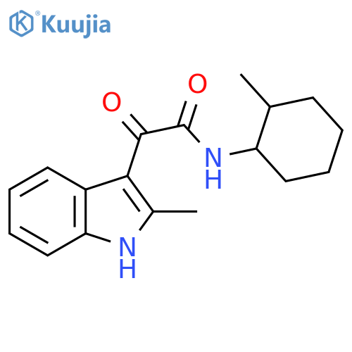 2-(2-methyl-1H-indol-3-yl)-N-(2-methylcyclohexyl)-2-oxoacetamide structure