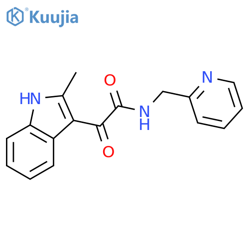 1H-Indole-3-acetamide, 2-methyl-α-oxo-N-(2-pyridinylmethyl)- structure