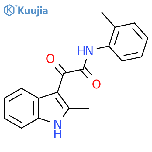 2-(2-methyl-1H-indol-3-yl)-N-(2-methylphenyl)-2-oxoacetamide structure
