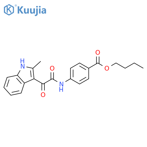 butyl 4-2-(2-methyl-1H-indol-3-yl)-2-oxoacetamidobenzoate structure