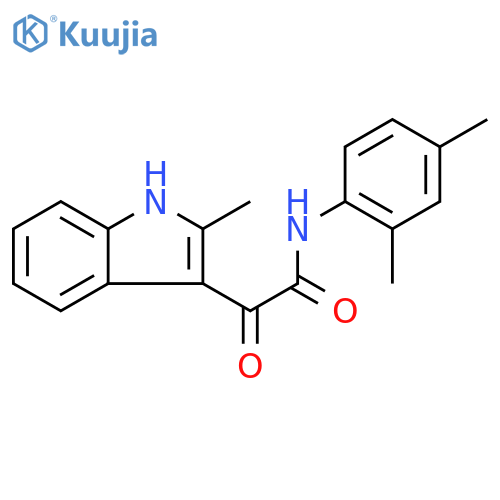 N-(2,4-dimethylphenyl)-2-(2-methyl-1H-indol-3-yl)-2-oxoacetamide structure