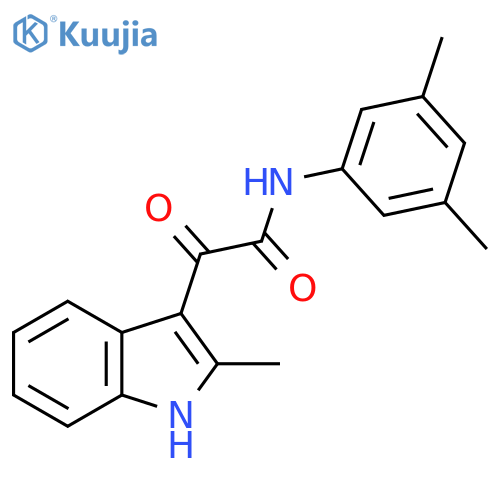 N-(3,5-dimethylphenyl)-2-(2-methyl-1H-indol-3-yl)-2-oxoacetamide structure
