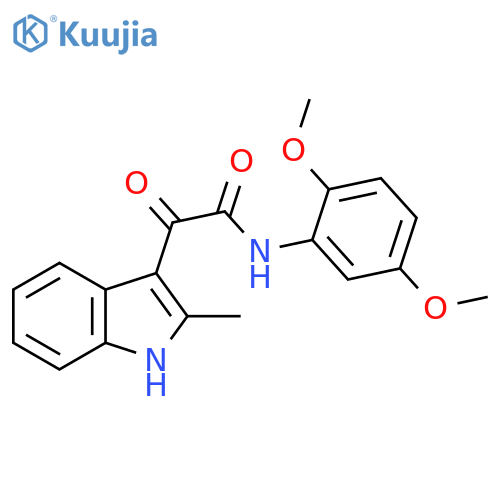 N-(2,5-dimethoxyphenyl)-2-(2-methyl-1H-indol-3-yl)-2-oxoacetamide structure