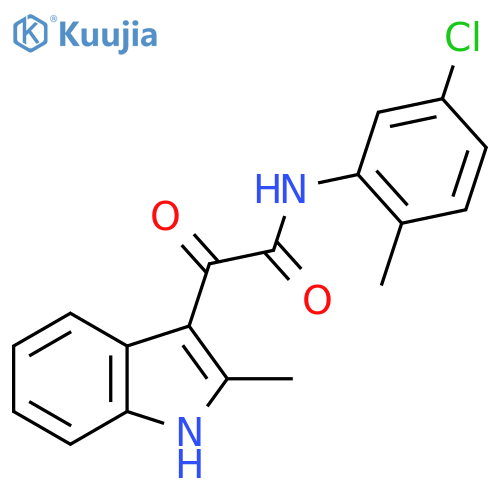 N-(5-chloro-2-methylphenyl)-2-(2-methyl-1H-indol-3-yl)-2-oxoacetamide structure