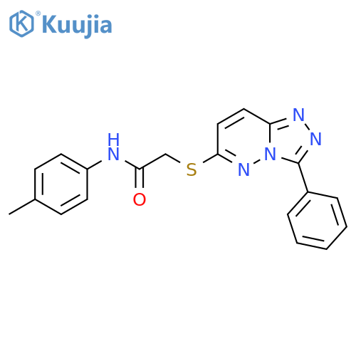 N-(4-methylphenyl)-2-({3-phenyl-1,2,4triazolo4,3-bpyridazin-6-yl}sulfanyl)acetamide structure