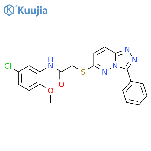 N-(5-chloro-2-methoxyphenyl)-2-({3-phenyl-1,2,4triazolo4,3-bpyridazin-6-yl}sulfanyl)acetamide structure