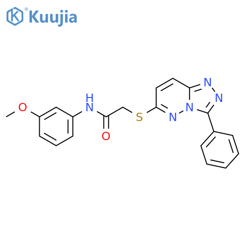 N-(3-methoxyphenyl)-2-({3-phenyl-1,2,4triazolo4,3-bpyridazin-6-yl}sulfanyl)acetamide structure