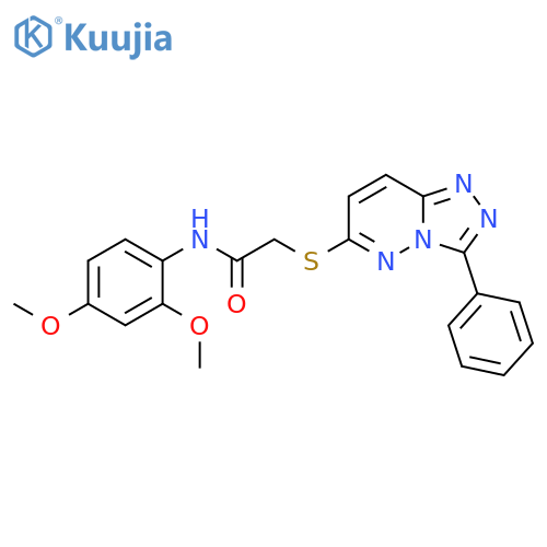 N-(2,4-dimethoxyphenyl)-2-({3-phenyl-1,2,4triazolo4,3-bpyridazin-6-yl}sulfanyl)acetamide structure