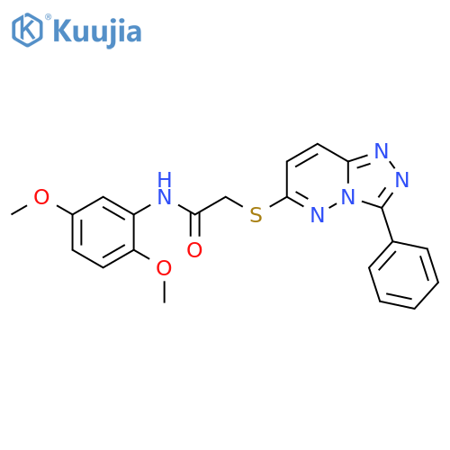 N-(2,5-dimethoxyphenyl)-2-({3-phenyl-1,2,4triazolo4,3-bpyridazin-6-yl}sulfanyl)acetamide structure