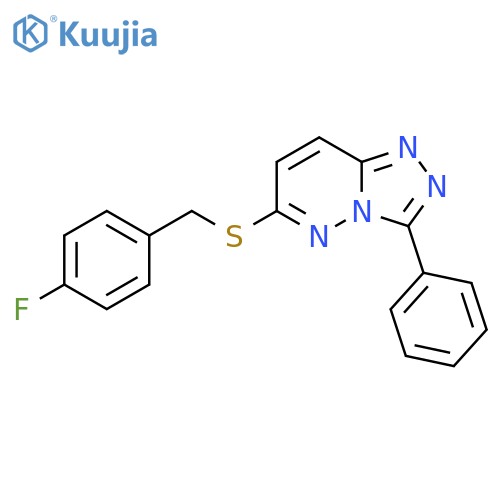 6-{(4-fluorophenyl)methylsulfanyl}-3-phenyl-1,2,4triazolo4,3-bpyridazine structure