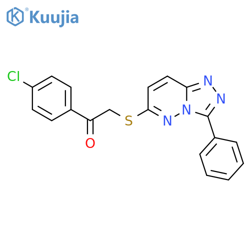 1-(4-chlorophenyl)-2-({3-phenyl-1,2,4triazolo4,3-bpyridazin-6-yl}sulfanyl)ethan-1-one structure