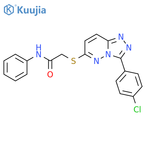 2-{3-(4-chlorophenyl)-1,2,4triazolo4,3-bpyridazin-6-ylsulfanyl}-N-phenylacetamide structure