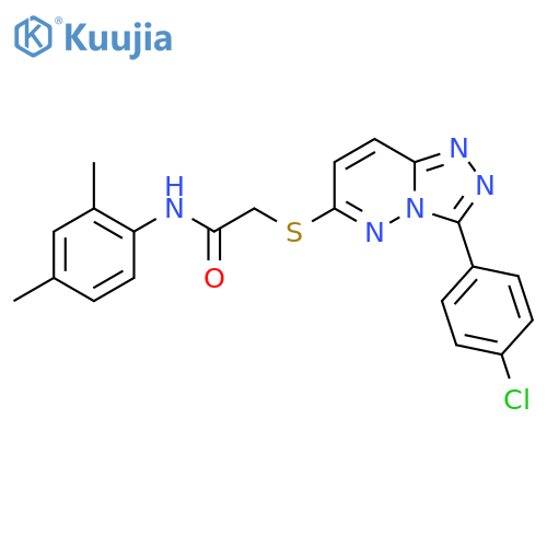 2-{3-(4-chlorophenyl)-1,2,4triazolo4,3-bpyridazin-6-ylsulfanyl}-N-(2,4-dimethylphenyl)acetamide structure