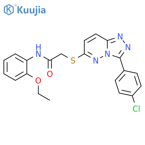 2-{3-(4-chlorophenyl)-1,2,4triazolo4,3-bpyridazin-6-ylsulfanyl}-N-(2-ethoxyphenyl)acetamide structure