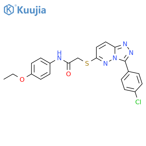 2-{3-(4-chlorophenyl)-1,2,4triazolo4,3-bpyridazin-6-ylsulfanyl}-N-(4-ethoxyphenyl)acetamide structure