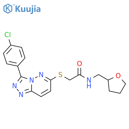 2-{3-(4-chlorophenyl)-1,2,4triazolo4,3-bpyridazin-6-ylsulfanyl}-N-(oxolan-2-yl)methylacetamide structure