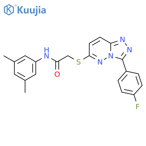 N-(3,5-dimethylphenyl)-2-{3-(4-fluorophenyl)-1,2,4triazolo4,3-bpyridazin-6-ylsulfanyl}acetamide structure