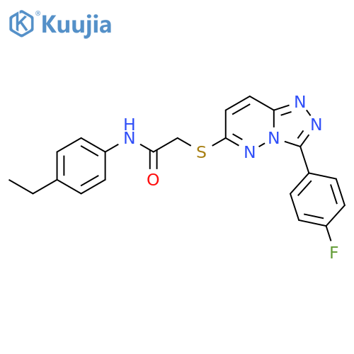 N-(4-ethylphenyl)-2-{3-(4-fluorophenyl)-1,2,4triazolo4,3-bpyridazin-6-ylsulfanyl}acetamide structure