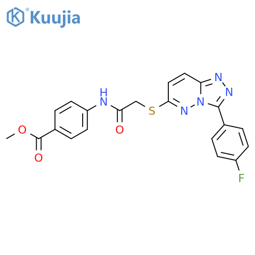 methyl 4-(2-{3-(4-fluorophenyl)-1,2,4triazolo4,3-bpyridazin-6-ylsulfanyl}acetamido)benzoate structure