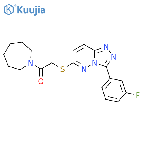 1-(azepan-1-yl)-2-{3-(3-fluorophenyl)-1,2,4triazolo4,3-bpyridazin-6-ylsulfanyl}ethan-1-one structure