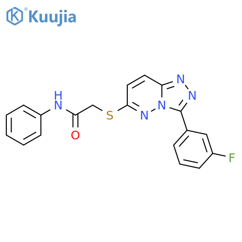 2-{3-(3-fluorophenyl)-1,2,4triazolo4,3-bpyridazin-6-ylsulfanyl}-N-phenylacetamide structure