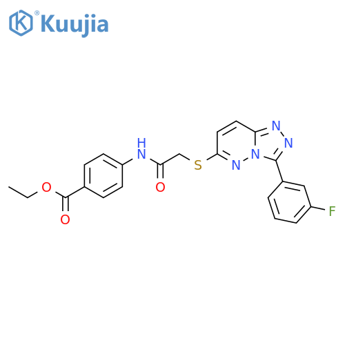 ethyl 4-(2-{3-(3-fluorophenyl)-1,2,4triazolo4,3-bpyridazin-6-ylsulfanyl}acetamido)benzoate structure