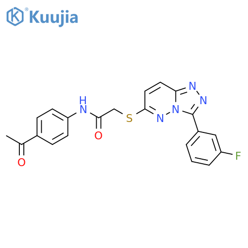 N-(4-acetylphenyl)-2-{3-(3-fluorophenyl)-1,2,4triazolo4,3-bpyridazin-6-ylsulfanyl}acetamide structure