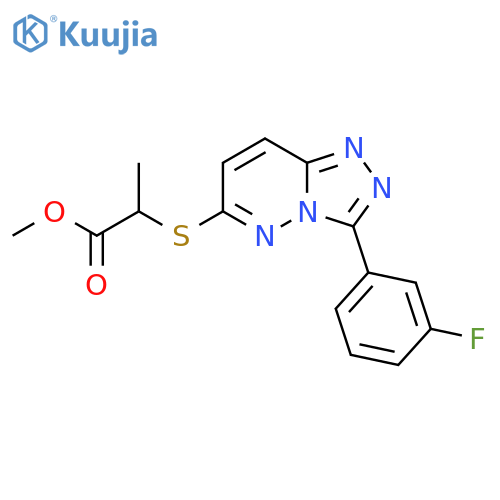 methyl 2-{3-(3-fluorophenyl)-1,2,4triazolo4,3-bpyridazin-6-ylsulfanyl}propanoate structure