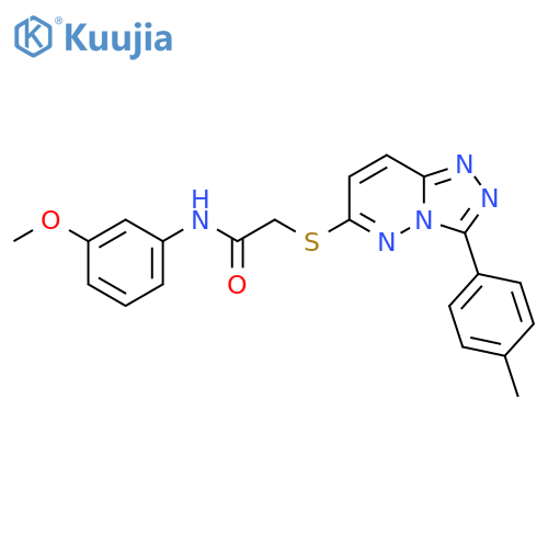 N-(3-methoxyphenyl)-2-{3-(4-methylphenyl)-1,2,4triazolo4,3-bpyridazin-6-ylsulfanyl}acetamide structure