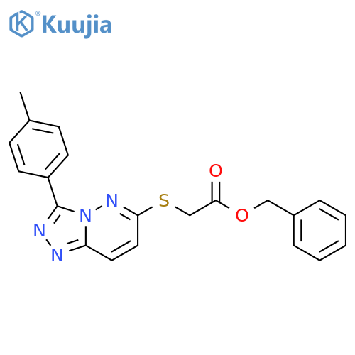 benzyl 2-{3-(4-methylphenyl)-1,2,4triazolo4,3-bpyridazin-6-ylsulfanyl}acetate structure
