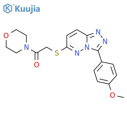 2-{3-(4-methoxyphenyl)-1,2,4triazolo4,3-bpyridazin-6-ylsulfanyl}-1-(morpholin-4-yl)ethan-1-one structure