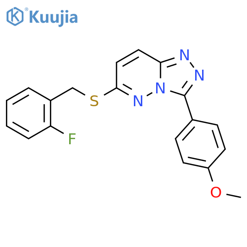6-{(2-fluorophenyl)methylsulfanyl}-3-(4-methoxyphenyl)-1,2,4triazolo4,3-bpyridazine structure
