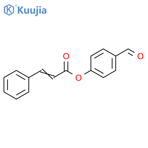 2-Propenoic acid, 3-phenyl-, 4-formylphenyl ester structure