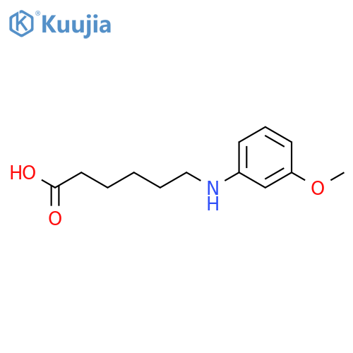 Hexanoic acid, 6-[(3-methoxyphenyl)amino]- structure